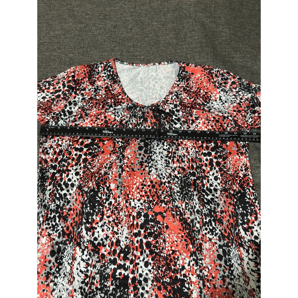 Unbranded Women's 1XL T-Shirt Abstract Animal Print Short Sleeve Scoop Neck - Picture 3 of 6